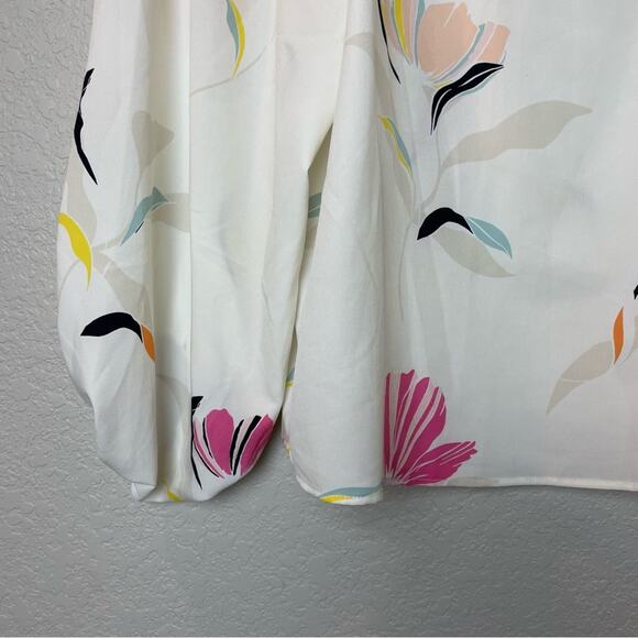 A NEW DAY Floral Squareneck Browse w/Fun Sleeves Size M - Picture 6 of 6